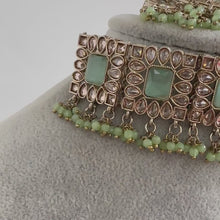 Mint Antique Polki Kundan choker set Statement choker Indian Jewelry Pakistani Jewelry Wedding necklace Bridal necklace Wedding jewelry