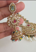 Navratan long Antique dull gold plated Polki mala Necklace/Long Necklace/Pakistani Jewelry/Mala Indian Wedding/Rani Haar/Haram Necklace