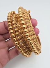 Gold Kada bangles 2pc/Indian bangles/Antique bangles/Temple Jewelry/Bridal Bangles/Indian Wedding/Pakistani Jewelry/South indian jewelry