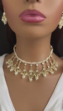 White Pearl Kundan Necklace Set/Kundan Choker/ Bollywood Jewelry/ Indian jewelry/ Pakistani necklace/ punjabi necklace/bridal/indian wedding