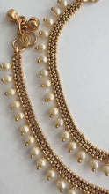Gold Plated Anklet Pair/Payal/Moti Payal/Jhanjran/Panjeb/Pajeb/Indian Traditional Anklets/Indian Jewelry/ Pakistani Jewelry/ Boho Jewelry