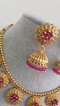 Ruby Guttapusalu Pearl Gold Necklace/Gold Necklace/Indian Choker/South Indian Necklace/One Gram Gold /Temple Jewelry/South Indian jewelry