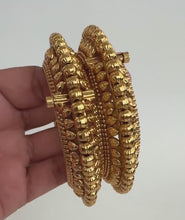 Gold Kada bangles 2pc/Indian bangles/Antique bangles/Temple Jewelry/Bridal Bangles/Indian Wedding/Pakistani Jewelry/South indian jewelry