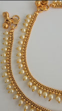 Gold Plated Anklet Pair/Payal/Moti Payal/Jhanjran/Panjeb/Pajeb/Indian Traditional Anklets/Indian Jewelry/ Pakistani Jewelry/ Boho Jewelry