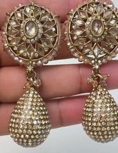 Champagne Polki Stone drop earrings, Victorian Earrings/Statement Earrings\Indian Earrings/Stone Earrings, Indian wedding/Gift for her