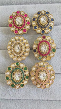 Kundan Dull Gold Polki Ring/Adjustable Ring/Indian Ring/ Pakistani Jewelry/ Indian Jewelry/Bollywood Jewelry/Indian Wedding jewelry