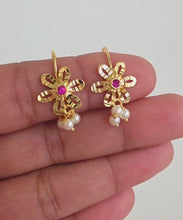 Dainty Gold Wire Earrings /Maharashtrian Bugdi gold plated Earrings /Indian Earrings /South Indian,Antique Bugadi wire earrings 24mm Length