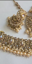 Pearl Antique Polki Kundan necklace set/Reverse Ad Necklace/Statement necklace/Indian/Punjabi Necklace/Pakistani Jewelry/Bridal necklace/