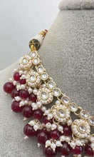 Maroon Red Kundan Necklace/ Kundan Choker/ Bollywood Jewelry/ Indian jewelry/ Pakistani necklace/ punjabi /bridal necklace/indian wedding