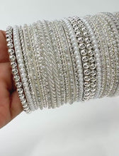 Bollywood Style Indian Stone Pearl Silver Finished Bangles Set/Punjabi Pearl Bangles Set/Bridal Bangles/Wedding Jewelry/Pakistani/Festive
