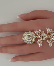 Kundan Single Hath Paan/Bracelet/Haath phool/Hathh Panja/finger Hand bracelet/Bridal Jewelry/hand harness/Indian Hand Jewelry/Indian wedding