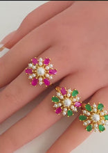 Gold finish Traditional Ring/Adjustable Ring/Indian Ring/ Pakistani Jewelry/ Indian Jewelry/Bollywood Jewelry/Indian Wedding jewelry