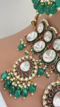 Bridal RubyGreen Bikaneri Kundan Gold Plated Necklace Set/Indian Pakistani Wedding/Gold fine kundan bridal jewelry/Indian Wedding Collection
