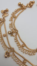 Bridal Gold Plated Anklet Pair/Payal/Moti Payal/Jhanjran/Panjeb/Pajeb/Indian Traditional Anklets/Indian Jewelry/ Pakistani Jewelry