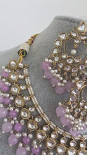 Lavender Kundan Necklace Set/ Kundan Choker/ Bollywood Jewelry/ Indian jewelry/ Pakistani necklace/ punjabi necklace/bridal/indian wedding