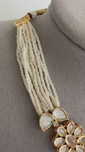 White Pearl Moissanite Kundan Necklace Choker set/Statement Choker Set/Indian Jewelry/Pakistani Jewelry/Wedding necklace/Bridal necklace