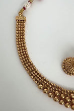 Antique Gold Necklace, South Indian Jewelry, Temple Jewelry, Delicate Necklace, Wedding necklace, Bridal necklace, Indian Gold Necklace