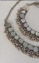 Mirror oxidized Anklet Pair/Payal/Jhanjran/Panjab/Pajeb/Indian Traditional Anklets/Indian Jewelry/Pakistani Jewelry/Boho Jewelry