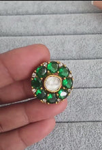 Fine Victorian Moissanite Polki Ring/Adjustable Ring/Indian Ring/Pakistani/Punjabi/Indian Jewelry/Bollywood/Statement ring, Cocktail Ring