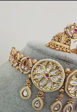 Ruby Gold Fine Kundan Polki Necklace, Indian Jewelry, Indian wedding necklace, bridal jewelry, Punjabi Pakistani south Indian necklace