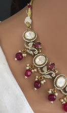Ruby Victorian Moissanite Kundan Necklace set Sabyasachi necklace Indian Jewelry Pakistani Jewelry Wedding necklace Bridal necklace