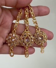 Gold Polki Maang tikka/ Kundan Tikka/ Indian Jewelry/ Indian Wedding Jewelry/Pakistani Jewelry/Jhoomer/Matha patti/Indian forehead jewelry