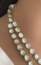 Pink Doublet Victorian Moissanite Layered Necklace, Semi-precious Pendant Necklace, Indian Bridal Jewelry, Bollywood Sabyasachi Necklace