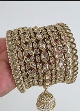 Bridal Polki bangles chooda set 9pcs,Bollywood Punjabi chuda set,Kundan antique finish Bangles Setpc/Bridal bangles/wedding jewelry/Chooda