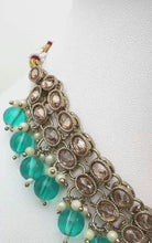 RamaGreen Antique Polki Kundan necklace set/Reverse Ad Necklace/Statement necklace/Indian/Punjabi Necklace/Pakistani Jewelry/Bridal necklace